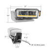 HIGH POWER LED CHROME PROJECTION HEADLIGHT ASSEMBLY WITH MOUNTING ARM & TURN SIGNAL - DRIVER