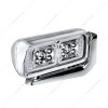 10 HIGH POWER LED "CHROME" PROJECTION HEADLIGHT ASSEMBLY WITH MOUNTING ARM - PASSENGER SIDE