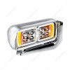 10 HIGH POWER LED "CHROME" PROJECTION HEADLIGHT ASSEMBLY WITH MOUNTING ARM - PASSENGER SIDE