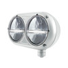 HEADLIGHT ASSEMBLY WITH 304 SS HOUSING & LED HEADLIGHTS W/WHITE LED POSITION LIGHT FOR PETERBILT 359 - PASSENGER