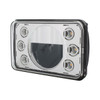 ULTRALIT - 4" X 6" LED HEADLIGHT WITH DUAL FUNCTION 6 AMBER LED POSITION LIGHTS - HIGH BEAM