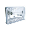 ULTRALIT - 4" X 6" Crystal Headlight With 9 LED Position Light High Beam.