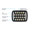 ULTRALIT - 22 High Power LED Rectangular Light With LED Position Light Bars