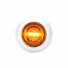 34476-UP SS FRONT AIR CLEANER BRACKET WITH 26X 3 LED MINI LIGHTS & SS BEZELS FOR PETERBILT-AMBER LED & LENS