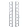 30072-UP PETERBILT STAINLESS FRONT AIR CLEANER BRACKET ONLY - 16 LIGHT CUTOUTS (PAIR)
