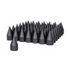 33mm x 4-1/8" Matte Black Spike Nut Cover - Thread-On (Bulk)
