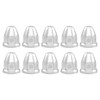 1-1/2" x 2-1/4" Chrome Steel Bullet Nut Covers With Flange (10-Pack)
