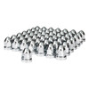33mm X 2-3/4" Chrome Plastic Bullet Nut Covers With Flange- Push-On (60-Pack)