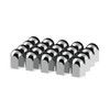1-1/2" X 2-1/4" Chrome Plastic Standard Nut Covers - Push-On (Box Of 20 )