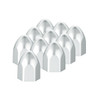 9/16" x 15/16" Chrome Plastic Bullet Nut Covers - Push-On (10-Pack)