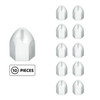 1" x 1 5/8" Chrome Plastic Bullet Nut Cover - Push-On (10 Pack)