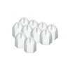 1" x 1 5/8" Chrome Plastic Bullet Nut Cover - Push-On (10 Pack)