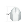 1" x 1 5/8" Chrome Plastic Bullet Nut Cover - Push-On (10 Pack)