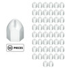 1" X 1 5/8" Chrome Plastic Bullet Nut Cover - Push-On (50-Pack)