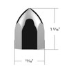 11/16" X 1-5/16" Chrome Plastic Bullet Nut Cover - Push-On (10-Pack)