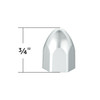 7/16" X 3/4" Chrome Plastic Bullet Nut Cover - Push-On