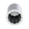 3/4" x 1-1/2" Chrome Plastic Pointed Nut Covers - Push-On (10-Pack)