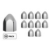 15/16" x 1 5/8" Chrome Plastic Bullet Nut Covers - Push-On (10-Pack)