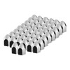 15/16" x 1 5/8" Chrome Plastic Bullet Nut Covers - Push-On (50-Pack)