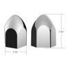 15/16" x 1 5/8" Chrome Plastic Bullet Nut Covers - Push-On (50-Pack)
