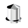 1-1/8" x 1-7/8" Chrome Plastic Pointed Nut Covers - Push-On (10-Pack)