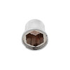 30mm X 1-7/8" Chrome Plastic Pointed Nut Cover - Push-On