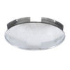 4 Even Notched Chrome Dome Front Hubcap - 1" Lip