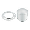 Chrome Dome Rear Axle Cover 2PC Kit For 33mm Nut Cover - Steel/Aluminum Wheel (8 Hole)