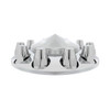 Pointed Front Axle Cover With 33mm Standard Thread-On Nut Covers - Chrome