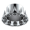 Pointed Rear Axle Cover With 33mm Spike Thread-On Nut Covers - Chrome