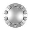 Dome Rear Axle Cover With 33mm Standard Style Push-On Nut Covers - Chrome