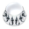 Dome Rear Axle Cover With 33mm Spike Thread-On Nut Covers - Chrome
