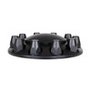 Dome Front Axle Cover With 33mm Standard Thread-On Nut Covers - Matte Black (Color Box)