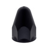 1-1/2" X 2-3/4" Matte Black Painted Plastic Bullet Nut Covers - Push-On (Color Box of 20)