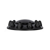 Dome Front Axle Cover With 1-1/2"  Push-On Nut Covers - Matte Black (Color Box)