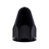 1-1/2" X 2-3/4" Matte Black Painted Plastic Bullet Nut Covers - Push-On (Bulk)