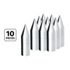 33mm X 7-1/8" Chrome Plastic Tall Spike Nut Cover - Thread-On (10 Pcs)