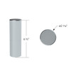 33mm X 6-1/2" Chrome Plastic Tall Cylinder Nut Cover - Thread-On (10 Pcs)
