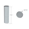 33mm X 7-1/4" Chrome Plastic Tall Cylinder Nut Cover - Thread-On (10 Pcs)