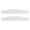4" X 24" Chrome Petercar Bottom Mud Flap Plate - Welded Stud (Card of 2)