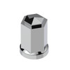33mm X 3" Tall Chrome Plastic Hexagon Style Thread-On Nut Cover (Bulk)