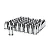 33mm X 4" Chrome Plastic Extra Tall Nut Covers With Flange - Thread-On (60-Pack)
