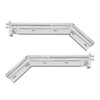 28" Chrome 45-Degree Angled Mud Flap Hangers - 1-1/8" Bolt Pattern (Pair)