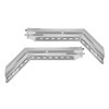 30" Stainless 45-Degree Angled Heavy Duty Mud Flap Hangers - 2" Bolt Pattern (Pair)