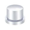 1/2" X 5/8" Chrome Plastic Flat Top Nut Cover - Push-On (Bulk)