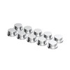 3/4" X 5/8" Chrome Plastic Flat Top Nut Covers - Push-On (10-Pack)
