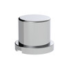 15/16" x 1-3/16" Chrome Plastic Flat Top Nut Covers - Push-On (Color Box of 60)