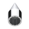 9/16" x 1-1/2" Chrome Plastic Spike Nut Covers - Push-On (10-Pack)