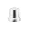 33mm x 2-1/4" Chrome Plastic Pointed Nut Covers - Push-On With Flange (Color Box of 10)