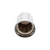 33mm x 2-1/4" Chrome Plastic Pointed Nut Covers - Push-On With Flange (Color Box of 10)